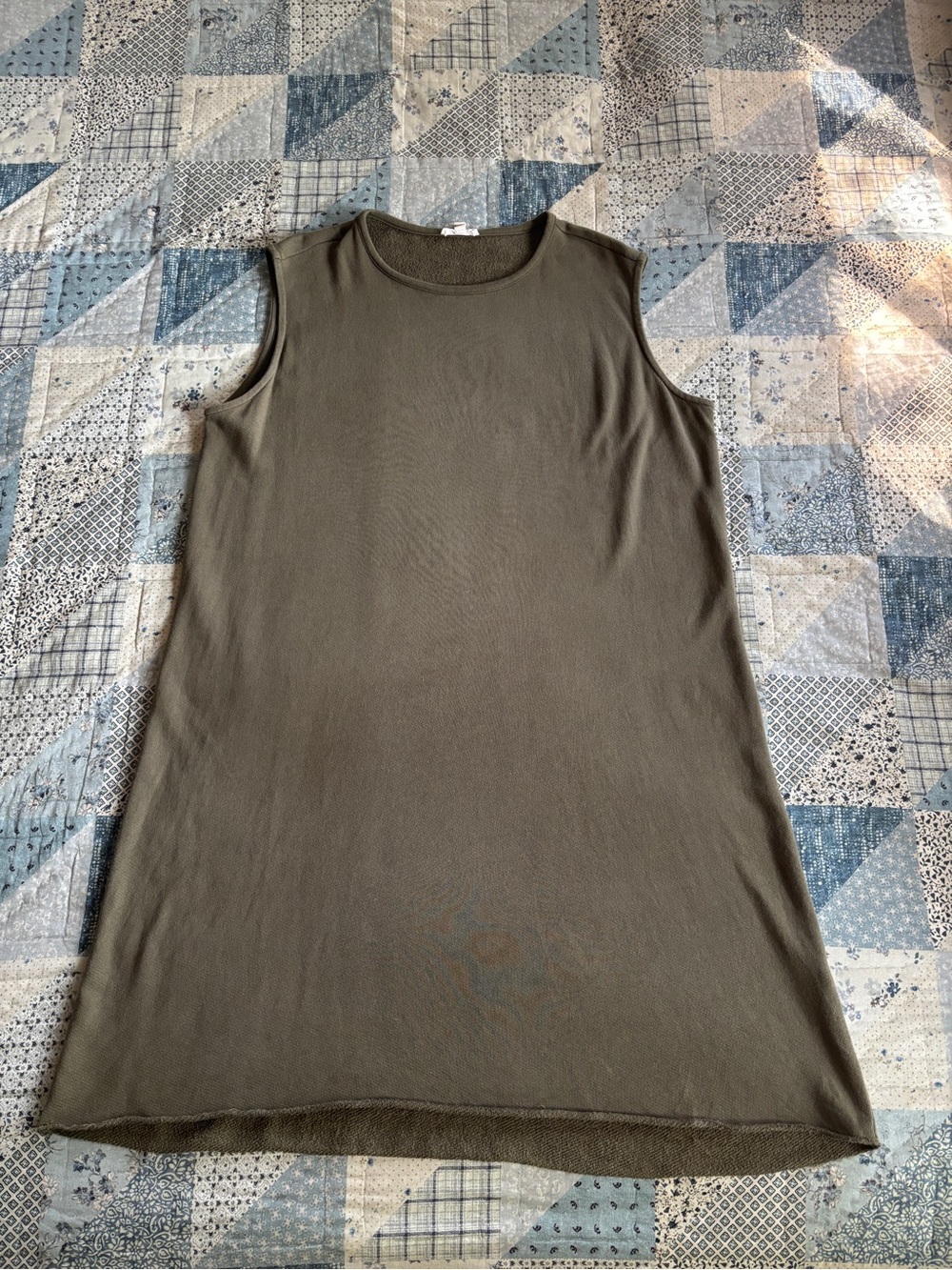 Eileen Fisher Olive Green Sleeveless Shift Tank